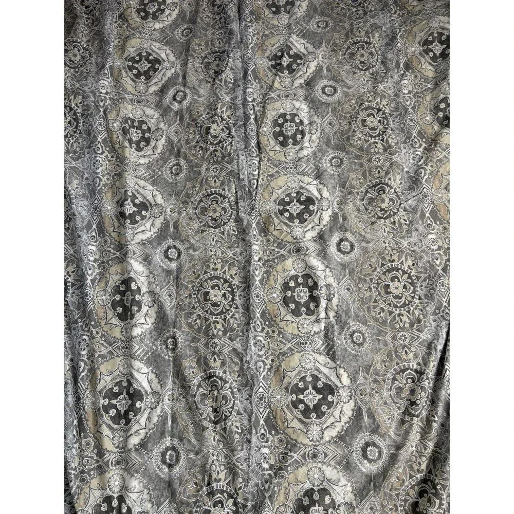 Pottery Barn Duvet Full Queen 2 Pilllow Shams Gray Taupe Jacquelyn Medallion